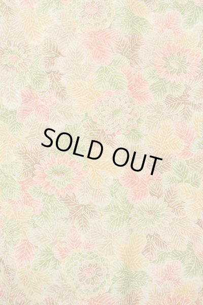 Photo5: Mint P0123V Vintage Japanese kimono Multi Color HAORI short jacket for women / Silk. Flower (Grade A) (5)