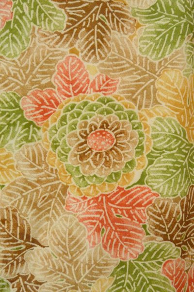 Photo5: Mint P0123V Vintage Japanese kimono Multi Color HAORI short jacket for women / Silk. Flower (Grade A) (5)