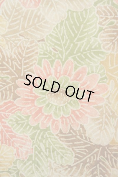 Photo6: Mint P0123V Vintage Japanese kimono Multi Color HAORI short jacket for women / Silk. Flower (Grade A) (6)