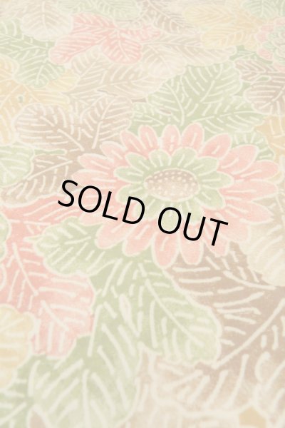 Photo9: Mint P0123V Vintage Japanese kimono Multi Color HAORI short jacket for women / Silk. Flower (Grade A) (9)