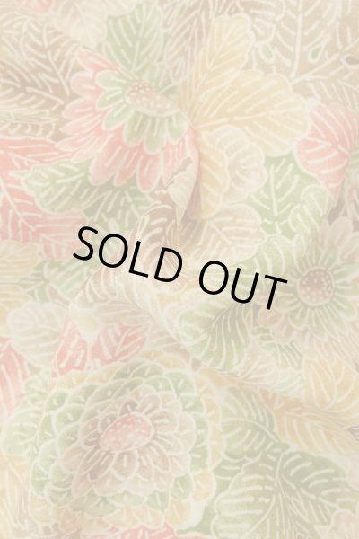 Photo11: Mint P0123V Vintage Japanese kimono Multi Color HAORI short jacket for women / Silk. Flower (Grade A) (11)