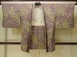 Photo1: Mint P0123Y Vintage Japanese kimono Reddish Purple HAORI short jacket for women / Silk. Phoenix (Grade A) (1)