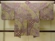 Photo2: Mint P0123Y Vintage Japanese kimono Reddish Purple HAORI short jacket for women / Silk. Phoenix (Grade A) (2)