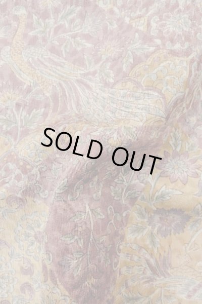 Photo10: Mint P0123Y Vintage Japanese kimono Reddish Purple HAORI short jacket for women / Silk. Phoenix (Grade A) (10)