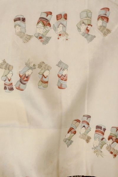 Photo12: Mint P0123Y Vintage Japanese kimono Reddish Purple HAORI short jacket for women / Silk. Phoenix (Grade A) (12)