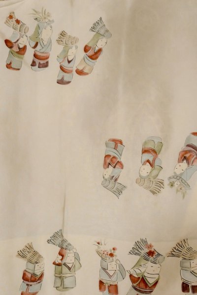 Photo13: Mint P0123Y Vintage Japanese kimono Reddish Purple HAORI short jacket for women / Silk. Phoenix (Grade A) (13)