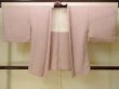 Photo1: P0124A Vintage Japanese kimono Pale Grayish Pink HAORI short jacket for women / Silk. (Grade D) (1)