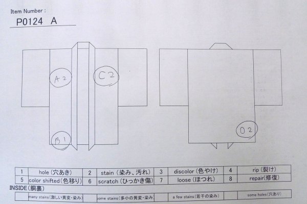 Photo11: P0124A Vintage Japanese kimono Pale Grayish Pink HAORI short jacket for women / Silk. (Grade D) (11)