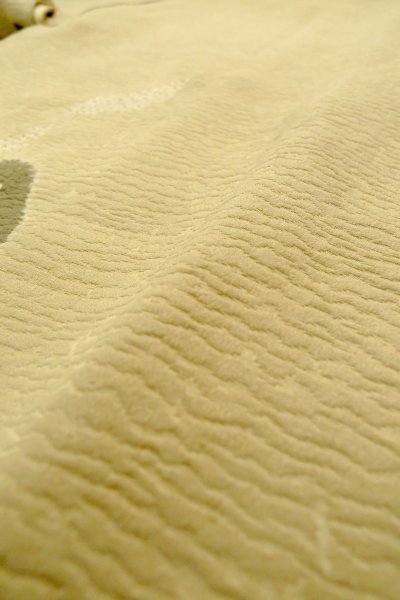 Photo10: P0124D Vintage Japanese kimono Pale Beige HAORI short jacket for women / Silk. Leaf (Grade C) (10)