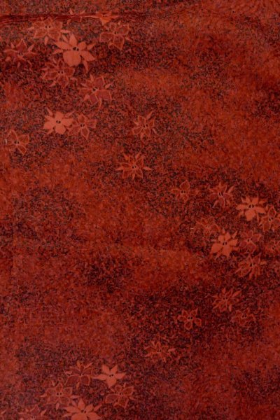 Photo4: P0124E Vintage Japanese kimono Dark Red HAORI short jacket for women / Silk. Flower (Grade A) (4)