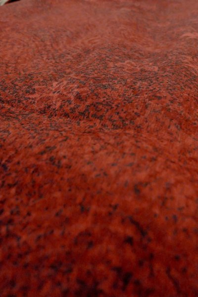 Photo9: P0124E Vintage Japanese kimono Dark Red HAORI short jacket for women / Silk. Flower (Grade A) (9)