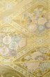 Photo5: P0206A Vintage Japanese Kimono  Shiny Gold  FUKURO OBI sash Peony Silk. (Grade B) (5)