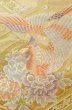 Photo6: P0206A Vintage Japanese Kimono  Shiny Gold  FUKURO OBI sash Peony Silk. (Grade B) (6)