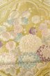 Photo7: P0206A Vintage Japanese Kimono  Shiny Gold  FUKURO OBI sash Peony Silk. (Grade B) (7)