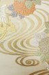 Photo7: P0206C Vintage Japanese Kimono   Off White  FUKURO OBI sash Flower circle Silk. (Grade B) (7)