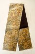 Photo1: Mint P0206D Vintage Japanese Kimono  Shiny Multi Color  FUKURO OBI sash SAKURA cherry blossom Silk. (Grade A) (1)