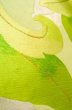 Photo8: P0206E Vintage Japanese Kimono  Pale Yellowish Green  FUKURO OBI sash Leaf Silk. (Grade B) (8)