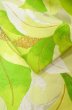 Photo11: P0206E Vintage Japanese Kimono  Pale Yellowish Green  FUKURO OBI sash Leaf Silk. (Grade B) (11)