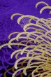 Photo6: P0206I Vintage Japanese Kimono  Vivid Purple  FUKURO OBI sash Chrysanthemum Silk. (Grade B) (6)
