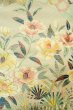 Photo6: P0206K Vintage Japanese Kimono  Shiny Off White  FUKURO OBI sash Flower Silk. (Grade A) (6)