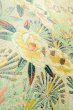 Photo11: P0206K Vintage Japanese Kimono  Shiny Off White  FUKURO OBI sash Flower Silk. (Grade A) (11)