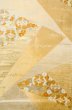 Photo3: P0206N Vintage Japanese Kimono  Shiny Gold  FUKURO OBI sash Peony Silk. (Grade B) (3)