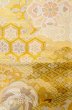 Photo4: P0206P Vintage Japanese Kimono  Light Gold  FUKURO OBI sash Flower Silk. (Grade B) (4)