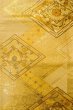 Photo4: P0206Q Vintage Japanese Kimono  Shiny Gold  FUKURO OBI sash Chrysanthemum Silk. (Grade B) (4)