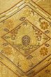 Photo6: P0206Q Vintage Japanese Kimono  Shiny Gold  FUKURO OBI sash Chrysanthemum Silk. (Grade B) (6)