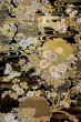 Photo3: P0206R Vintage Japanese Kimono  Shiny Black  FUKURO OBI sash Flower Silk. (Grade A) (3)
