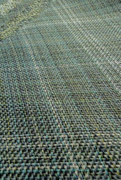 Photo10: Mint P0206S Vintage Japanese Kimono  Dark Teal  FUKURO OBI sash Stripes Silk. (Grade A) (10)