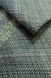 Photo11: Mint P0206S Vintage Japanese Kimono  Dark Teal  FUKURO OBI sash Stripes Silk. (Grade A) (11)
