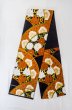 Photo1: P0206U Vintage Japanese Kimono   Black  FUKURO OBI sash Chrysanthemum Silk. (Grade A) (1)