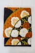 Photo2: P0206U Vintage Japanese Kimono   Black  FUKURO OBI sash Chrysanthemum Silk. (Grade A) (2)