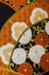 Photo3: P0206U Vintage Japanese Kimono   Black  FUKURO OBI sash Chrysanthemum Silk. (Grade A) (3)