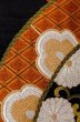 Photo7: P0206U Vintage Japanese Kimono   Black  FUKURO OBI sash Chrysanthemum Silk. (Grade A) (7)