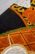 Photo10: P0206U Vintage Japanese Kimono   Black  FUKURO OBI sash Chrysanthemum Silk. (Grade A) (10)