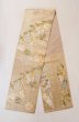 Photo1: P0206X Vintage Japanese Kimono  Pale Wisteria  MARU OBI sash SAKURA cherry blossom Silk. (Grade A) (1)