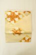 Photo2: P0206Z Vintage Japanese Kimono  Shiny Gold  FUKURO OBI sash Chrysanthemum Silk. (Grade B) (2)