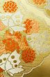 Photo7: P0206Z Vintage Japanese Kimono  Shiny Gold  FUKURO OBI sash Chrysanthemum Silk. (Grade B) (7)
