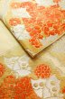 Photo11: P0206Z Vintage Japanese Kimono  Shiny Gold  FUKURO OBI sash Chrysanthemum Silk. (Grade B) (11)