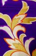 Photo4: P0207B Vintage Japanese Kimono  Vivid Purple  FUKURO OBI sash Arabesque vine Silk. (Grade C) (4)