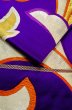 Photo11: P0207B Vintage Japanese Kimono  Vivid Purple  FUKURO OBI sash Arabesque vine Silk. (Grade C) (11)
