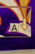Photo12: P0207B Vintage Japanese Kimono  Vivid Purple  FUKURO OBI sash Arabesque vine Silk. (Grade C) (12)