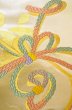 Photo5: Mint P0207C Vintage Japanese Kimono  Shiny Gold  FUKURO OBI sash Flower Silk. (Grade A) (5)