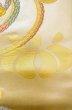Photo6: Mint P0207C Vintage Japanese Kimono  Shiny Gold  FUKURO OBI sash Flower Silk. (Grade A) (6)
