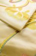 Photo11: Mint P0207C Vintage Japanese Kimono  Shiny Gold  FUKURO OBI sash Flower Silk. (Grade A) (11)