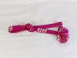 Photo1: P0219XB Vintage Japanese Kimono  Vivid Pink  OBIJIME decorative string/cord/rope  Wheel Silk. (Grade B) (1)