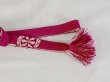 Photo4: P0219XB Vintage Japanese Kimono  Vivid Pink  OBIJIME decorative string/cord/rope  Wheel Silk. (Grade B) (4)