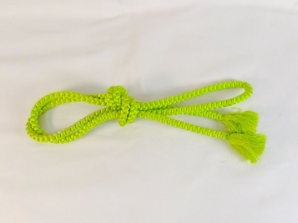 Photo1: P0219XC Vintage Japanese Kimono  Light Yellowish Green  OBIJIME decorative string/cord/rope   Silk. (Grade B) (1)